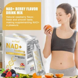 30pcs NAD+ 1000mg Nicotinamide Resveratrol Drink Skin Support Aging J0B8 - Picture 1 of 11