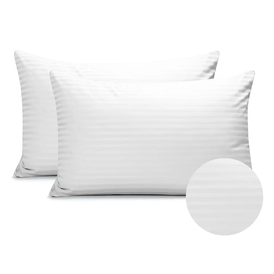 Luxury 80/20 Cotton-Rich Striped Pillow Cover – Standard Bag Style - Image 1 of 1