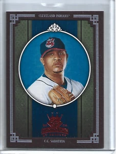 C.C. Sabathia-Cleveland Indians-2005 Diamond Kings Framed Red #76 - Picture 1 of 2