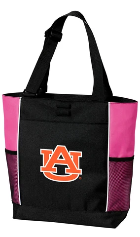 Auburn NEON PINK Tote Bag HOT COLORS! Cover