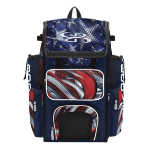 Boombah Superpack Baseball/Softball Backpack - Bat Bag - Gear Pack - USA Wave - Picture 1 of 8