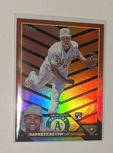 2023 Topps Update Orange & Black Halloween #US192 Garrett Acton RC