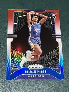 2019-20 Panini Prizm Jordan Poole Rookie Card RED WHITE BLUE PRIZM - Picture 1 of 1
