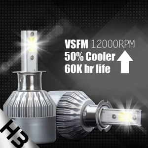 COB H3 C6 38800LM 388W LED Headlight Kit Hi/Lo Turbo Light Bulbs 6000K Car - Picture 1 of 12