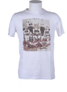T-SHIRT UOMO MASH GIRO COLLO DOPPIO BORDO STAMPA ANTERIORE DIVERSA PER COLORE - Foto 1 di 2