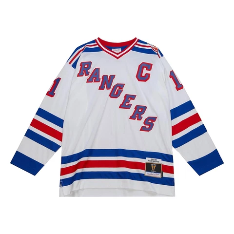 New York Rangers Mark Messier #11 Mitchell & Ness 1993/94 NHL Blue Line Jersey Cover