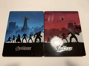 ✅Marvel’s AVENGERS & AVENGERS: AGE Of ULTRON-Blu-ray-Steelbook-debossed-Bestbuy - Picture 1 of 11