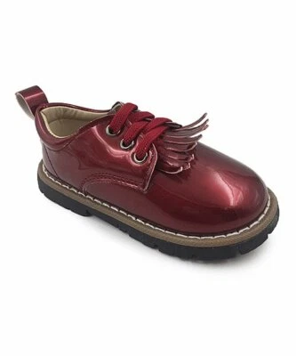 Nuevos Zapatos Oxford Chulis Niños Vino Rojo Borgoña Infantil Talla 5 Niño Pequeño Nana-15 Nuevos con Etiquetas Foto 1 de 4