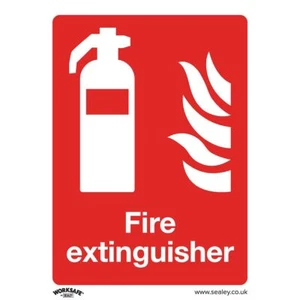 Worksafe Safety Sign - Fire Extinguisher - Self-Adhesive Vinyl - Pack of 10 - Picture 1 of 1