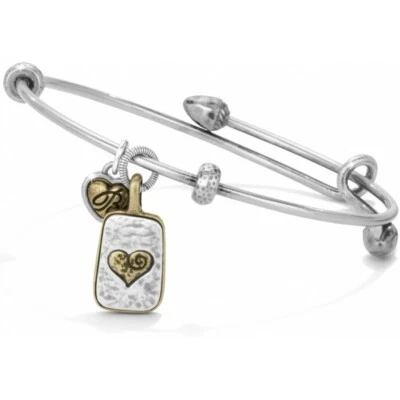 Новый с Ярлыками Brighton искусства и души мама я люблю вас Серебряный золотой браслет с брелоками $38 - Изображение 1 из 3