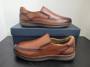 Florsheim Central Venetian Men's Cognac Leather Loafers Slip On Shoes SIZE 8 - Picture 1 of 22