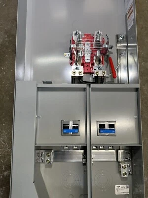 Milbank 400 Amp metro combo U6585-X-2/200-5T9 con 2-200 interruptores nuevo 320A Foto 1 de 4