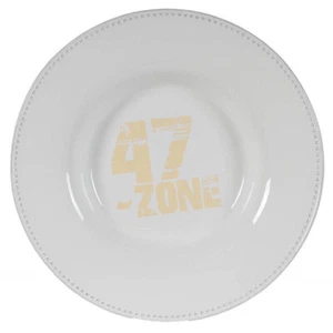 Porcelain Louis Crown Dinner Plate White Dining Room Tabletop Dinnerware - Picture 1 of 1