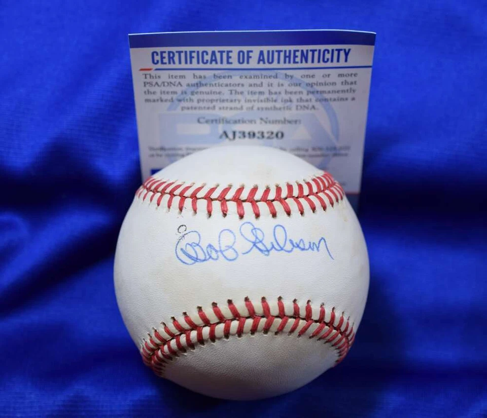 Bob Gibson PSA DNA Coa Autograph National League ONL Signed Baseball - Image 1 of 2