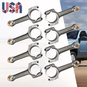 Set of 8 Floating Pin Connecting Rod w/ Bushing for GM 5.3L 6.0L LS2 LS3 Gen IV - Picture 1 of 13