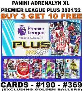 PANINI ADRENALYN XL PREMIER LEAGUE PLUS 2022 2021/22 #190 - #369 Base Foil Cards