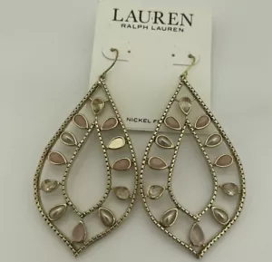 Lauren Ralph Lauren rosa Sand große Tropfenohrringe goldfarben - Bild 1 von 4