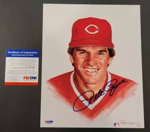 PETE ROSE Signed Limited Edition RON LEWIS 8x10 Photo-CINCINNATI REDS-PSA - Picture 1 of 6
