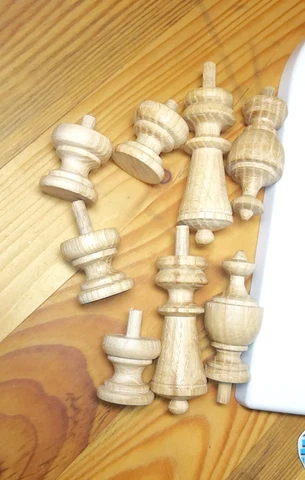 Wood Finials For Ansonia Triumph, F Kroeber Occidental Clock, 6 pieces Cover