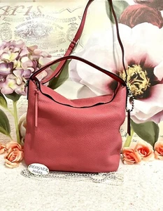 Autentica borsa a tracolla Coach Bleecker Sullivan Hobo 31623 rosa rubino usata in ottime condizioni! - Foto 1 di 12