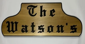 Personalized “The Watson’s” Rustic Wood Sign Plaque 27” X 11.5” X .75” New - Picture 1 of 9