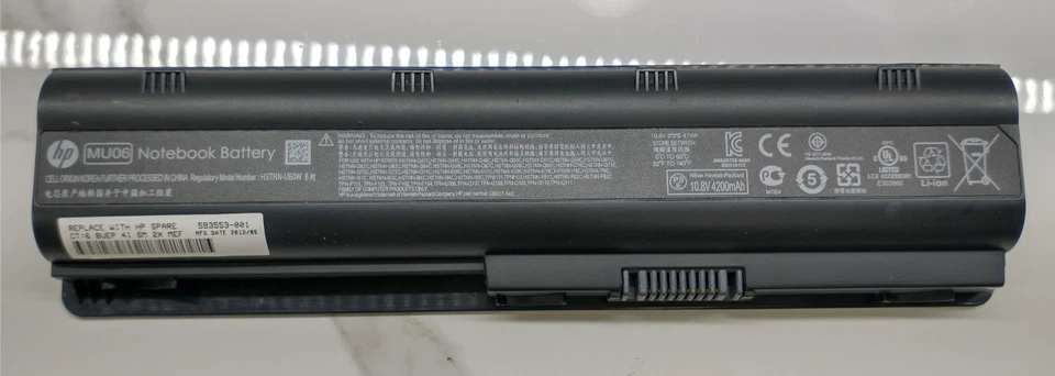 Batería para portátil HP MU06 593553-001 593554-001 CQ32 CQ42 CQ43 dm4 g4 g6 g7 OEM Foto 1 de 2