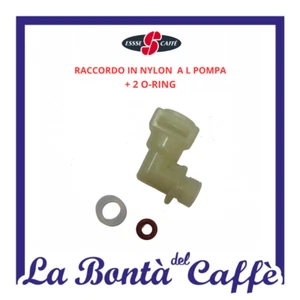 ORIGINAL ERSATZTEILE NYLON FITTING L + 2 O-RINGE FÜR KAFFEEMASCHINE ESSSE - Bild 1 von 1