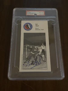 Sid Abel Signed HOF Induction Card Detroit Red Wings PSA Slabbed NM-MT 8 Auto - Picture 1 of 2