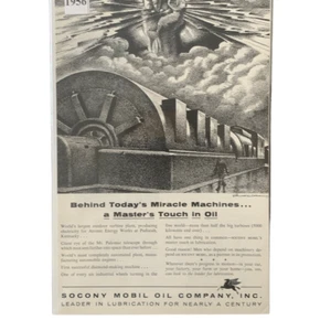 Vintage 1956 Socony Mobil Oil Company Masters Touch in Oil Advertisement Ad Adve - Picture 1 of 7