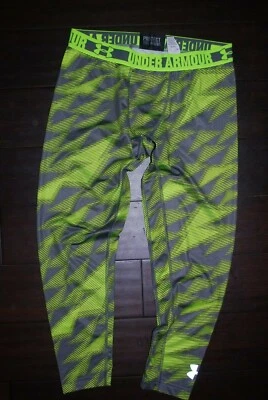 Boy's Under Armour Black ColdGear Neon Edges Compression Pants (Youth X-Large) - Image 1 of 4