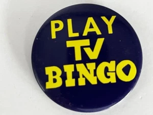 Vintage Play TV Bingo Pinback-Taste - 2,25" Durchmesser - Bild 1 von 3