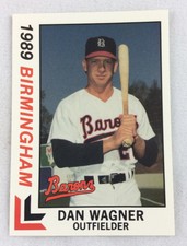 1989 Birmingham Barons - Southen League BEST Baseball Card - Dan Wagner