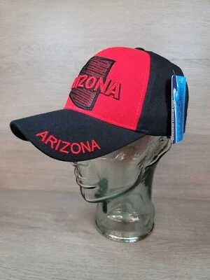 Gorra/Gorra Arizona Azul y Rojo Océano Correa Trasera Nueva con Etiqueta Roja Bordada Foto 1 de 4