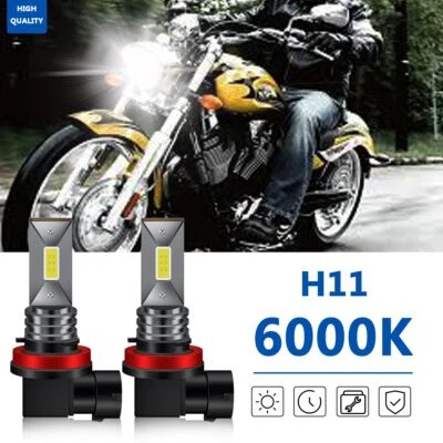 For Victory Hammer Jackpot Kingpin LED Motorcycle Headlight Hi/Lo Beam Bulbs - Image 1 of 4