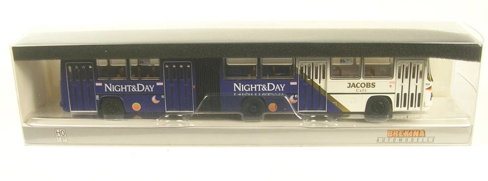 Ikarus 280.02 BVG - Jacobs Night & Day Line: 89E Goal: U - Seestr. 1:87 BREKINA - Image 1 of 1