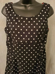 Jessica Howard Womens Dress Size 10 Black White Polka Dot - Picture 1 of 5