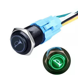 16mm Raised Speaker Horn Momentary Push Button Switch 5/8" Mounting Hole 12V-24V - Picture 1 of 7
