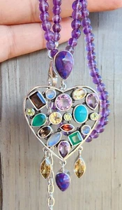 Nicky Butler NB Sterling Heart RAJ Collection Turquoise Pendant #15/750 Necklace - Picture 1 of 23