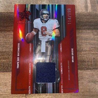 2005 Rookies & Stars Longevity Materials Ruby Card #89 Brian Griese/199 Jsy - Image 1 of 3