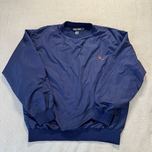 Vtg POLO GOLF by  Ralph Lauren Golf Jacket Men Large Windbreaker Crest Pullover - Picture 1 of 13