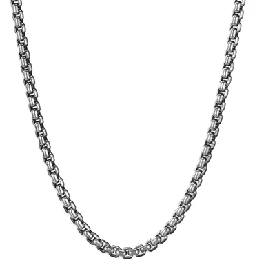 Cadena de eslabones de caja de 4 mm de acero inoxidable para hombre David Yurman 18" Foto 1 de 4