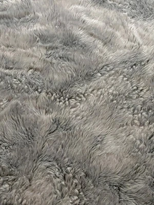 RH Restoration Hardware Luxe Faux Fur Oversized Throw Blanket Silver 60”x47” - Image 1 of 4