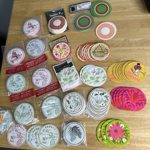 Huge Lot VTG Coasters, Paper MCM Many NEW in Package Hallmark Gibson & More Read - Picture 1 of 24