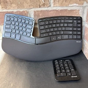 Microsoft Model 1559 Sculpt Ergonomic Desktop Keyboard W/ Keypad NO DONGLE - Picture 1 of 11