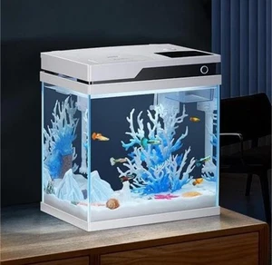 Smart Fish Tank 4 Gallon Beta Fish Aquariums Startar Kit With Automatic Feeder - Picture 1 of 7