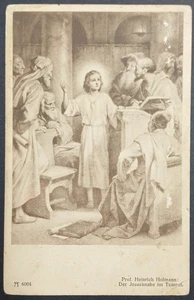 WW1 Military Postcard - Heinrich Hofmann "Jesus in the Temple" - K.u.K. Feldpost - Picture 1 of 2