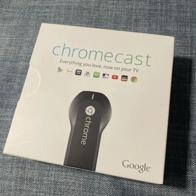 New Google H2G2-42 Chromecast 1st Gen HDMI Streamer Black Disney Amazon Netflix - Image 1 of 4