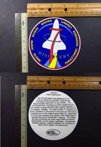 NASA Spartan Satellite Sticker STS-95 Discovery Space Shuttle Crew Vintage Orig - Bild 1 von 3