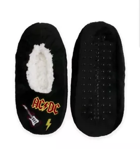 AC/DC Calzini Ciabatte Donna Fuzzy Babba con Pinze M/L 7,5 -9 Angus Young Scott - Foto 1 di 12