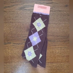 VTG GYMBOREE Girls 5/7 (Shoe 11-13) Cowgirls Tall Socks Purple/Brown - Picture 1 of 4